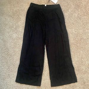 Halston Wide Leg Linen Pants